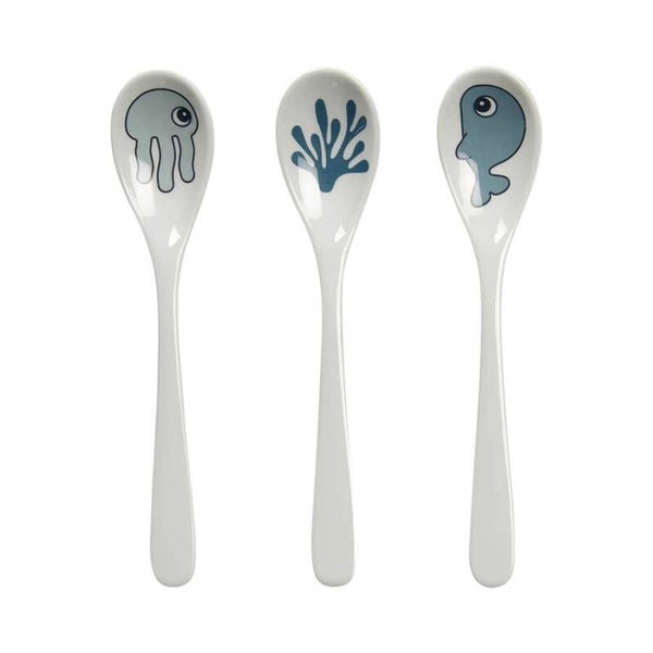 Done By Deer | Spoon 3-pack - Sea friends - Blue