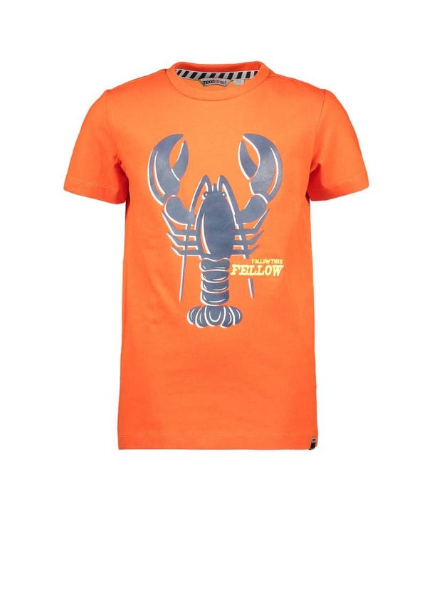 Moodstreet | T-Shirt Oranje/Rood Krab