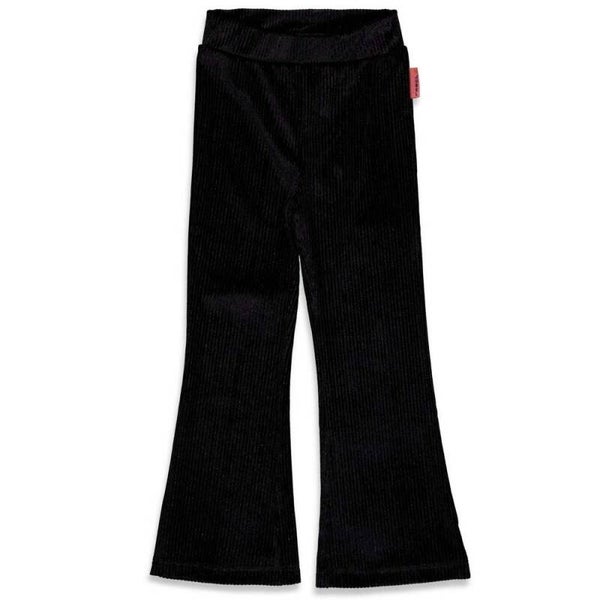 Jubel | Flared Pants Black Velvet Rib - Forever Wild