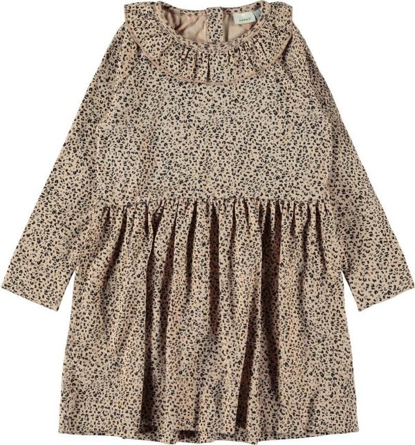 Name It | Jurk Tijgerprint Rose Taupe