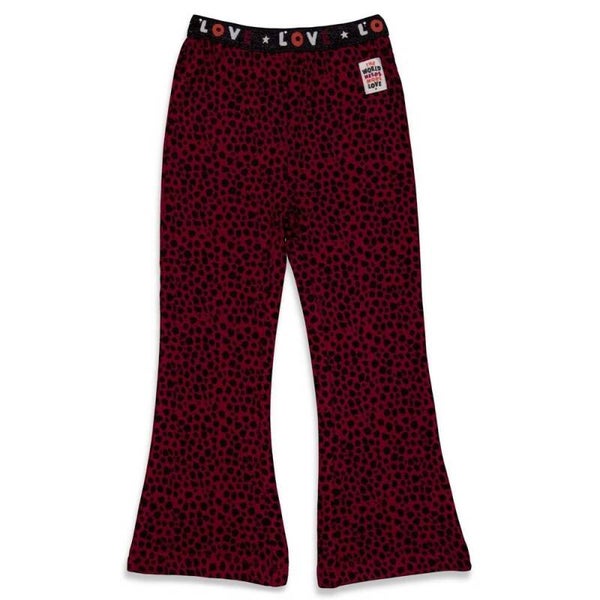 Jubel | Flared Pants Bordeaux Red Dots - Blushing Zebra