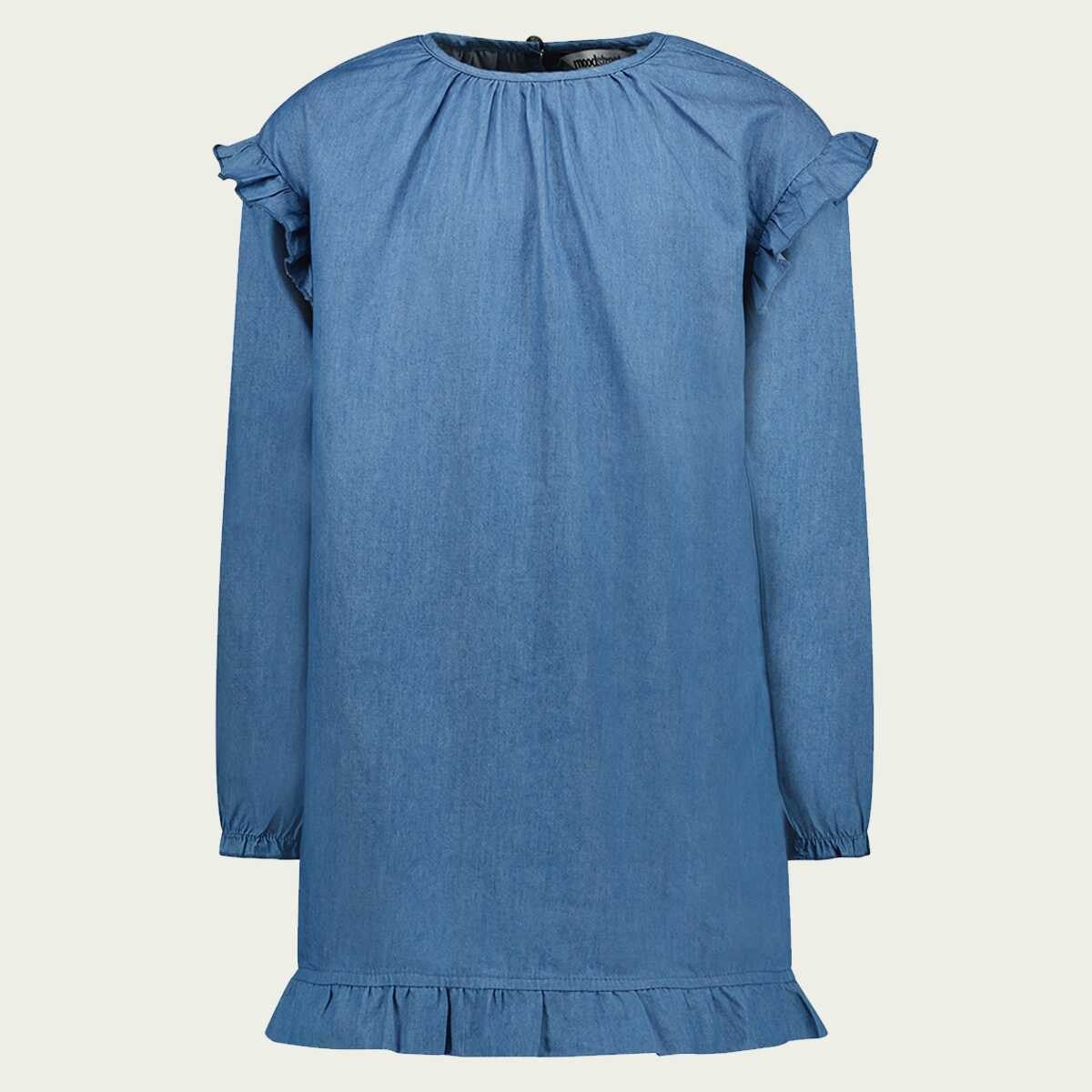 Moodstreet | Dress Tunic Denim Ruffle