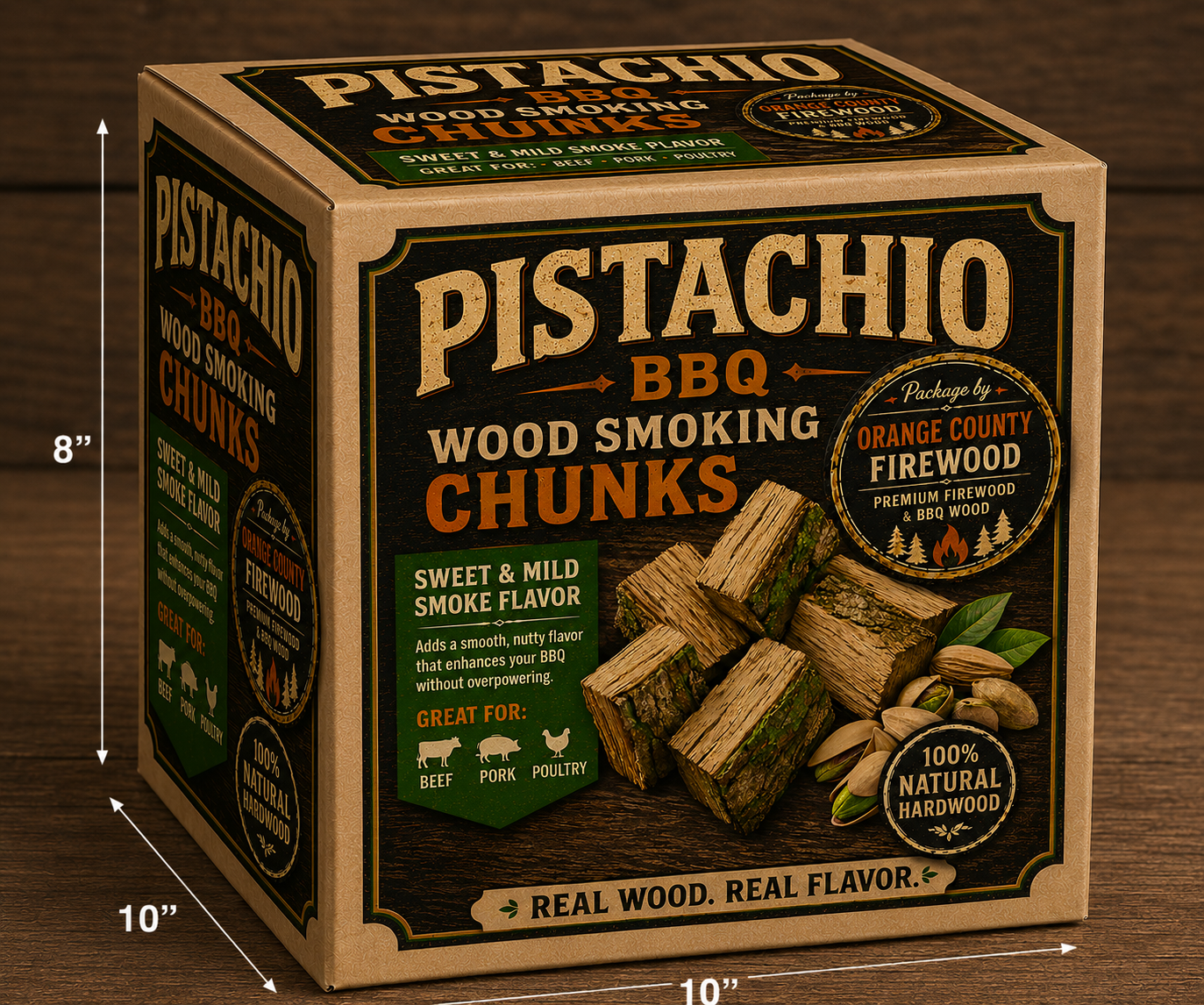 Pistachio Smoking Wood Chunks – Unique Flavor, Perfect for BBQ & Smokers