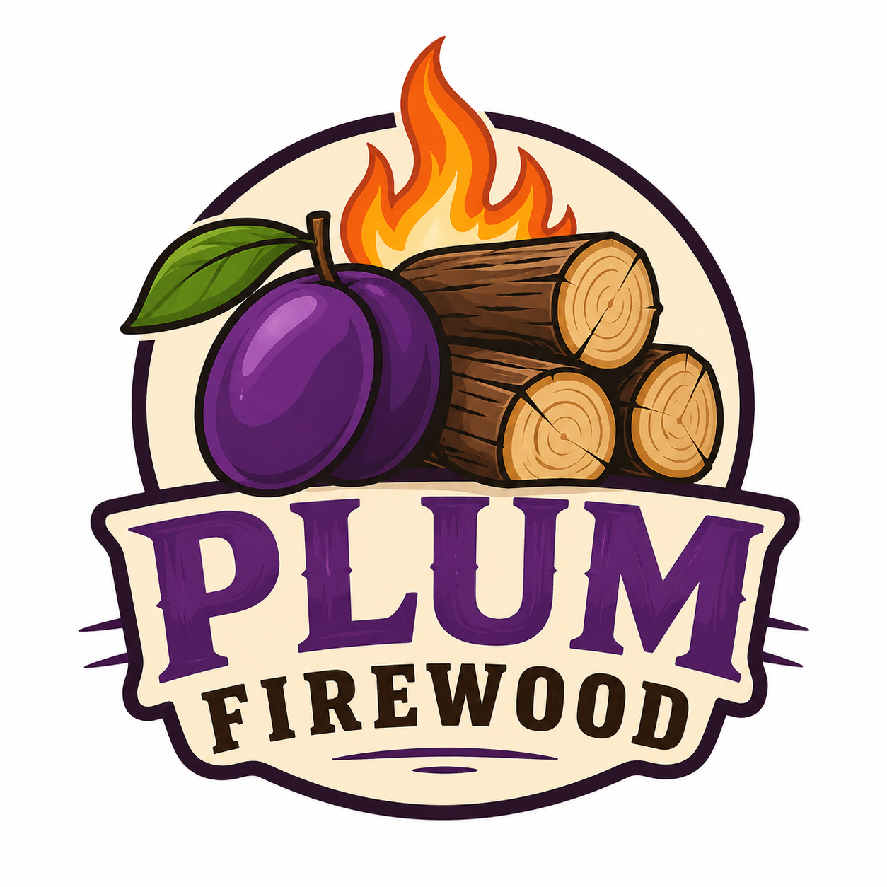 Plum Firewood - 1/8 Cord (16 Cubic ft.)