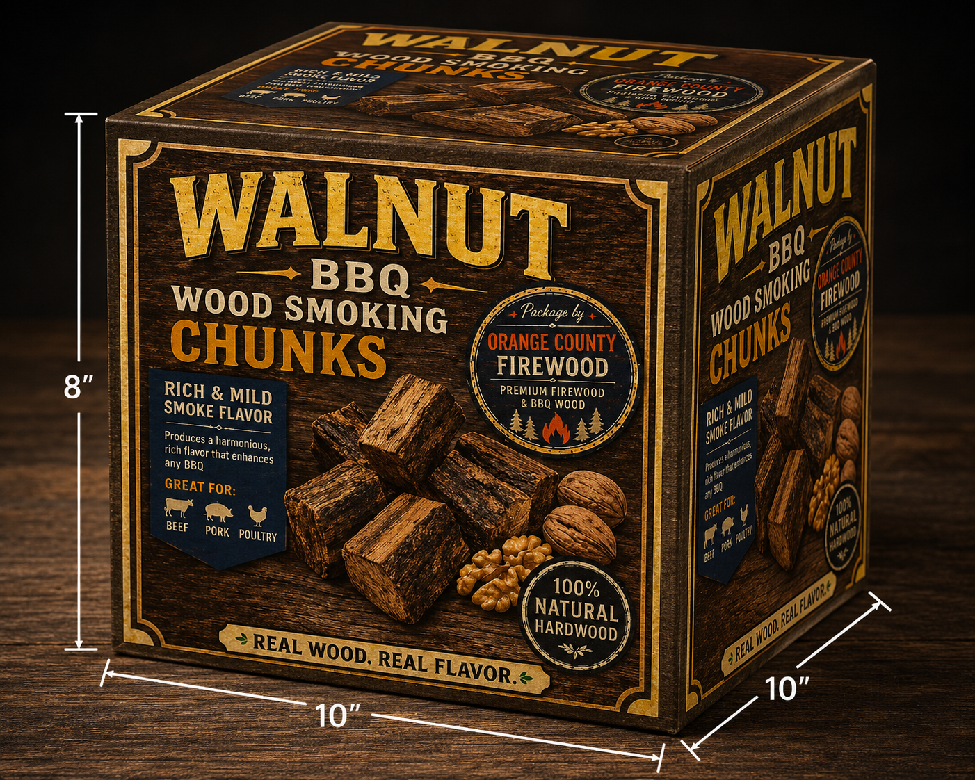 All-Natural Walnut BBQ Wood Chunks – Perfect for Smoking & Grilling