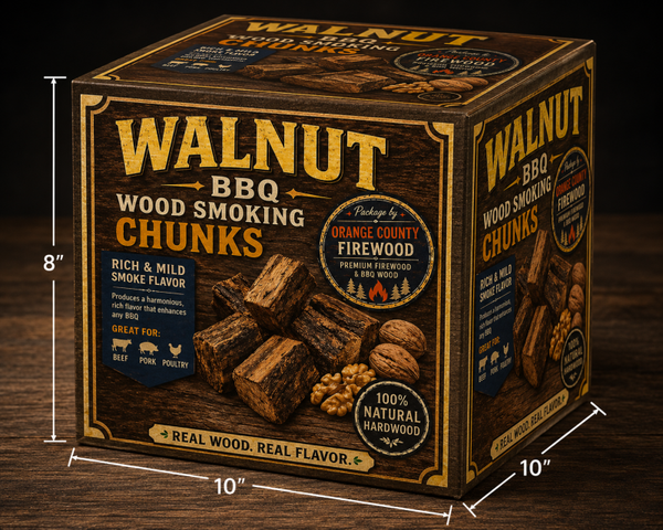 All-Natural Walnut BBQ Wood Chunks – Perfect for Smoking & Grilling