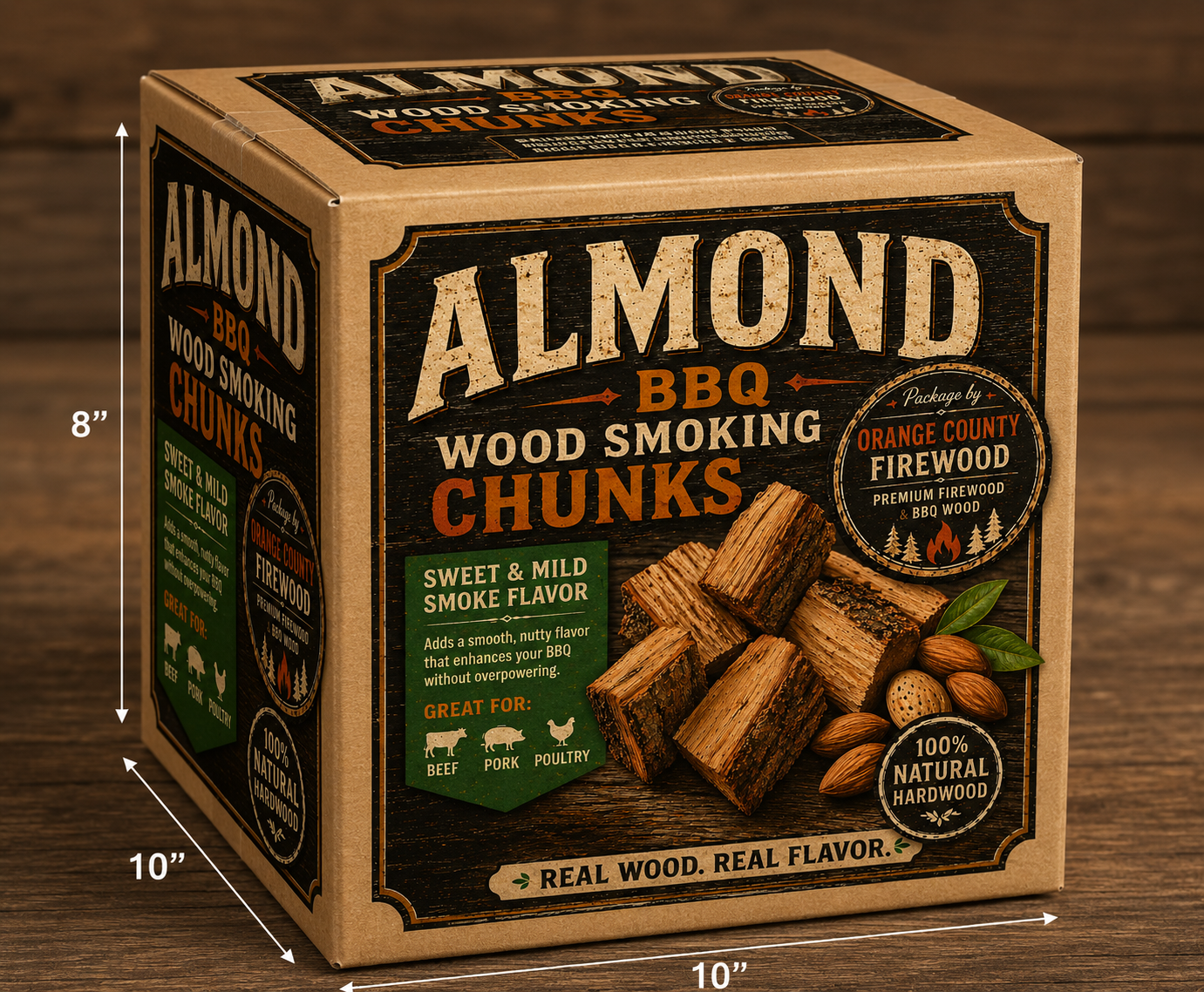 Almond Wood Chunks for Smoking Meat – Sweet, Nutty BBQ Flavor