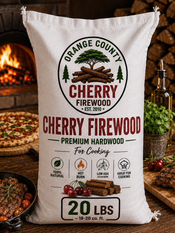 Cherry Firewood – Premium Cooking Hardwood | 20 LB Bag