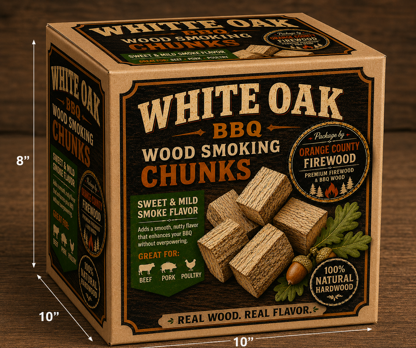 White Oak BBQ Smoking Chunks – Premium Hardwood for Clean, Classic Smoke Flavor