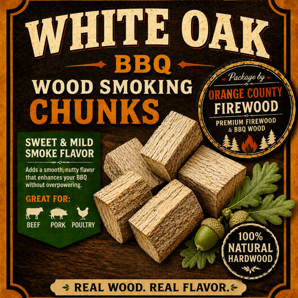 White Oak BBQ Smoking Chunks – Premium Hardwood for Clean, Classic Smoke Flavor