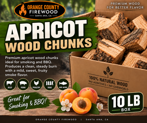 Apricot Wood Chunks – 10 lb Box