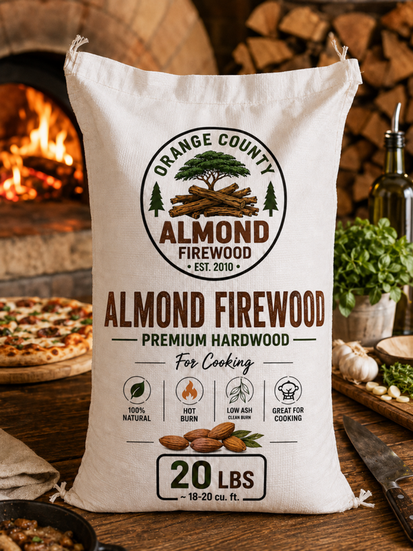 Almond Firewood – Premium Cooking Hardwood | 20 LB Bag