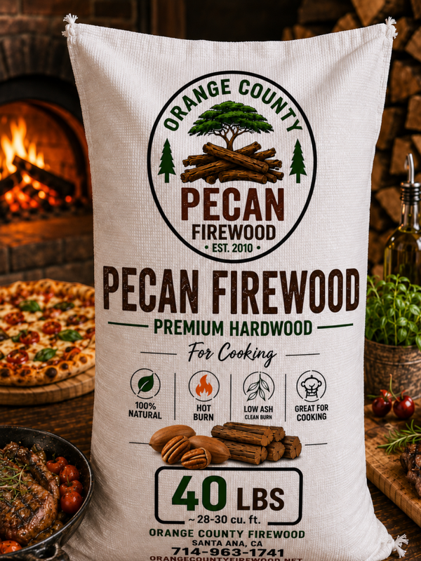 Pecan Firewood – Premium Cooking Hardwood | 40 LB Bag