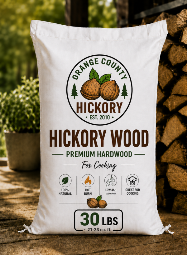 Hickory Firewood – Premium Cooking Hardwood | 30 LB