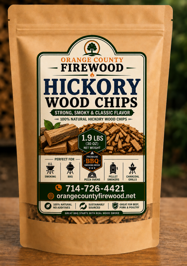 Hickory Wood Chips for Smoking & BBQ – 1.9 lb Bag | Bold Classic BBQ Smoke Flavor