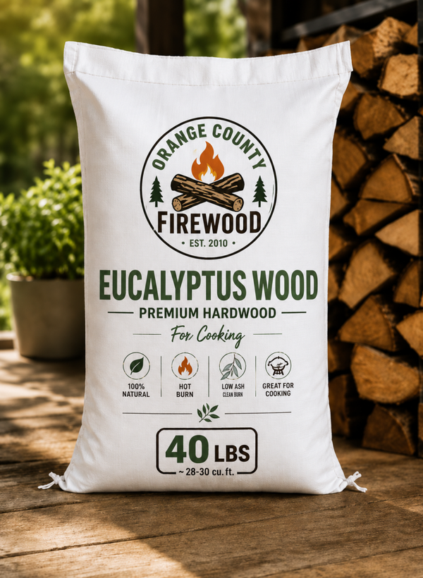 Eucalyptus Firewood – Premium Cooking Hardwood | 40 LB Bag