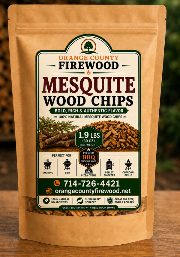 Mesquite Wood Chips for Smoking & BBQ – 1.9 lb Bag | Bold, Robust Texas-Style Smoke Flavor