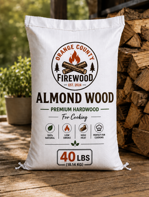 Almond Firewood – Premium Cooking Hardwood | 40 LB Bag