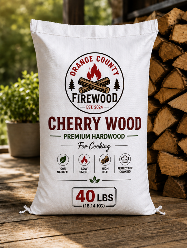 Cherry Firewood – Premium Cooking Hardwood | 40 LB Bag
