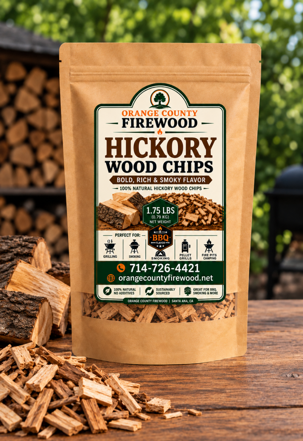 Hickory Wood Chips – 1.75 lb Bag | Bold, Rich & Smoky BBQ Flavor