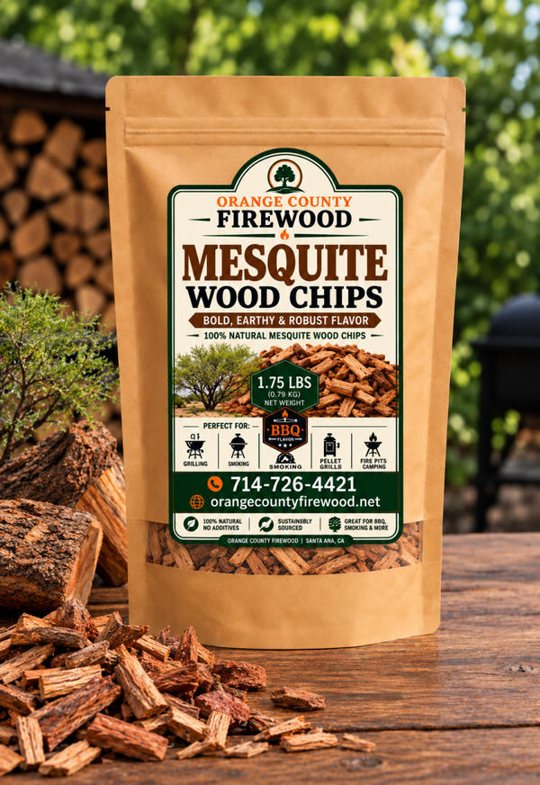 Mesquite Wood Chips – 1.75 lb Bag | Bold, Earthy & Robust BBQ Smoking Wood