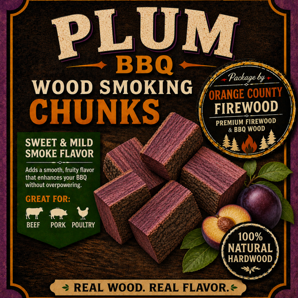 Plum BBQ Smoking Chunks – Premium Fruitwood for Sweet, Fruity Smoke Flavor