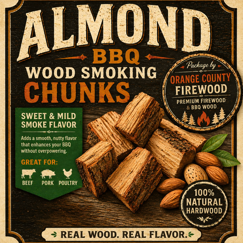 Almond Wood Chunks for Smoking Meat – Sweet, Nutty BBQ Flavor