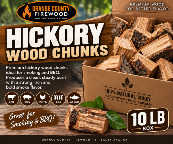 Hickory Wood Chunks – 10 lb Box