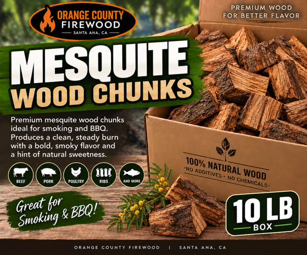 Mesquite Wood Chunks – 10 lb Box