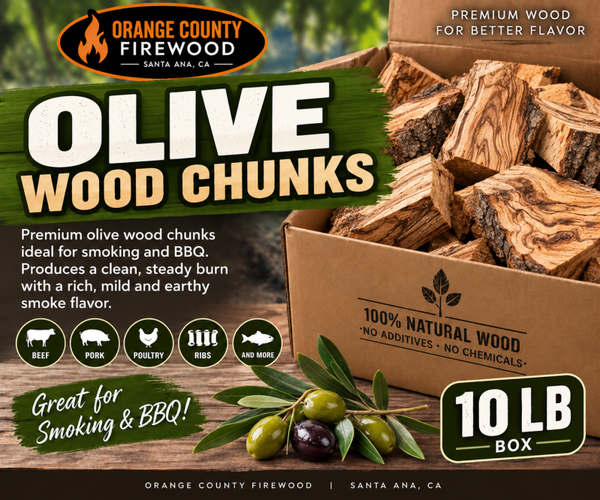Olive Wood Chunks – 10 lb Box