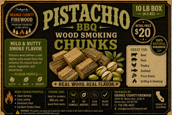 Pistachio Smoking Wood Chunks – Unique Flavor, Perfect for BBQ & Smokers
