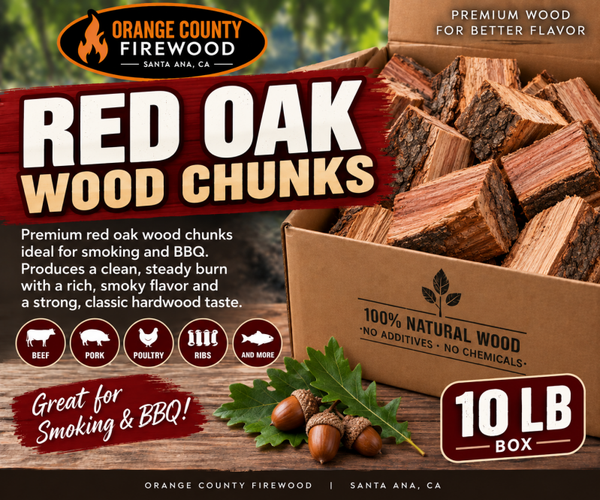 Red Oak Wood Chunks – 10 lb Box