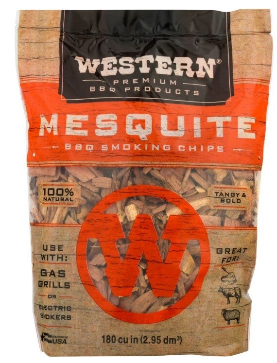 Western Premium BBQ Products Mesquite Smoking Chips, 180 Cu in