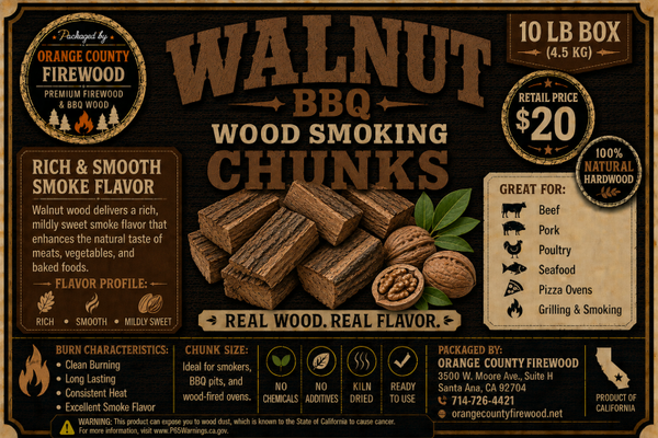 All-Natural Walnut BBQ Wood Chunks – Perfect for Smoking & Grilling