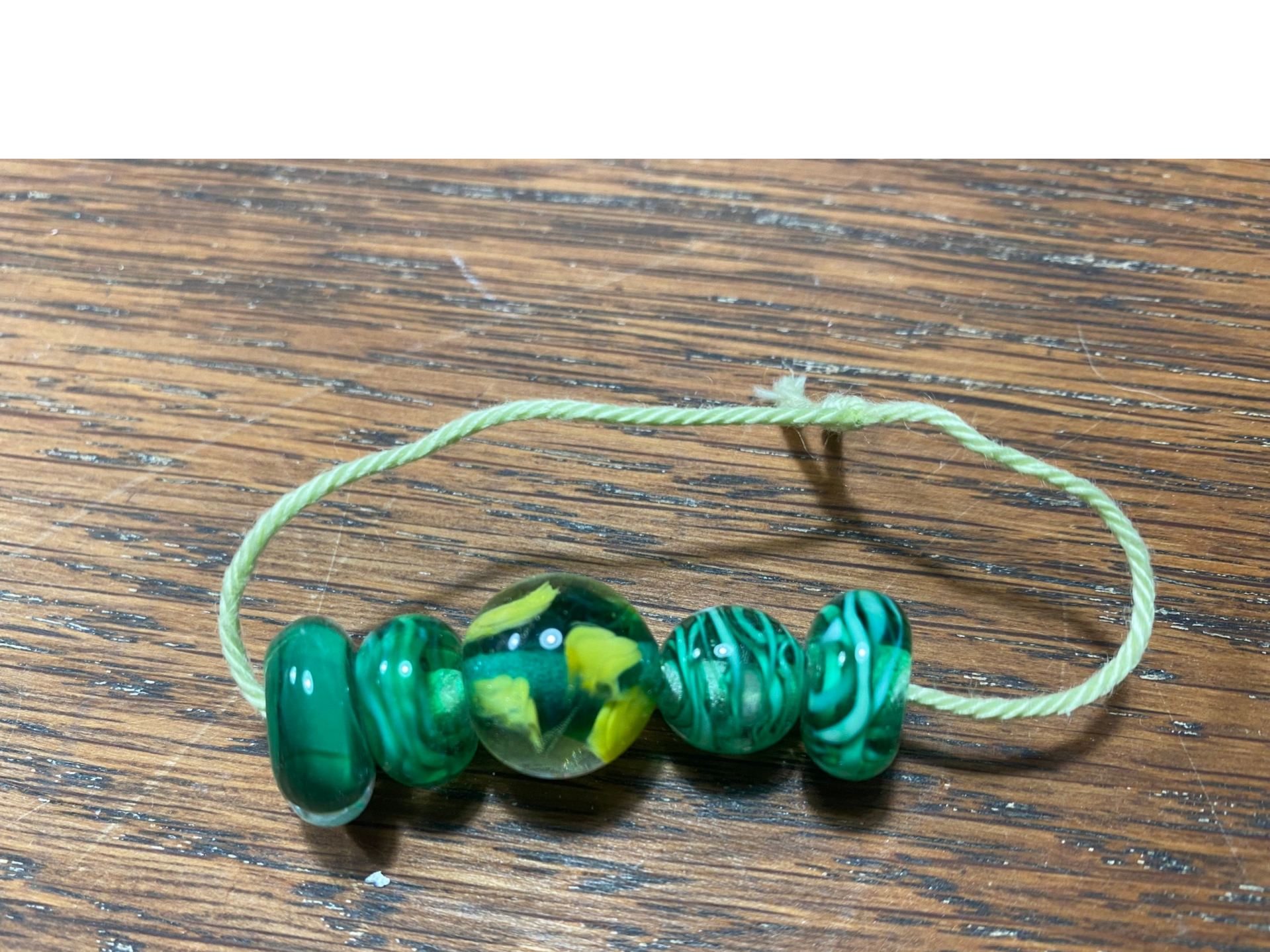 Glaskralen groen set