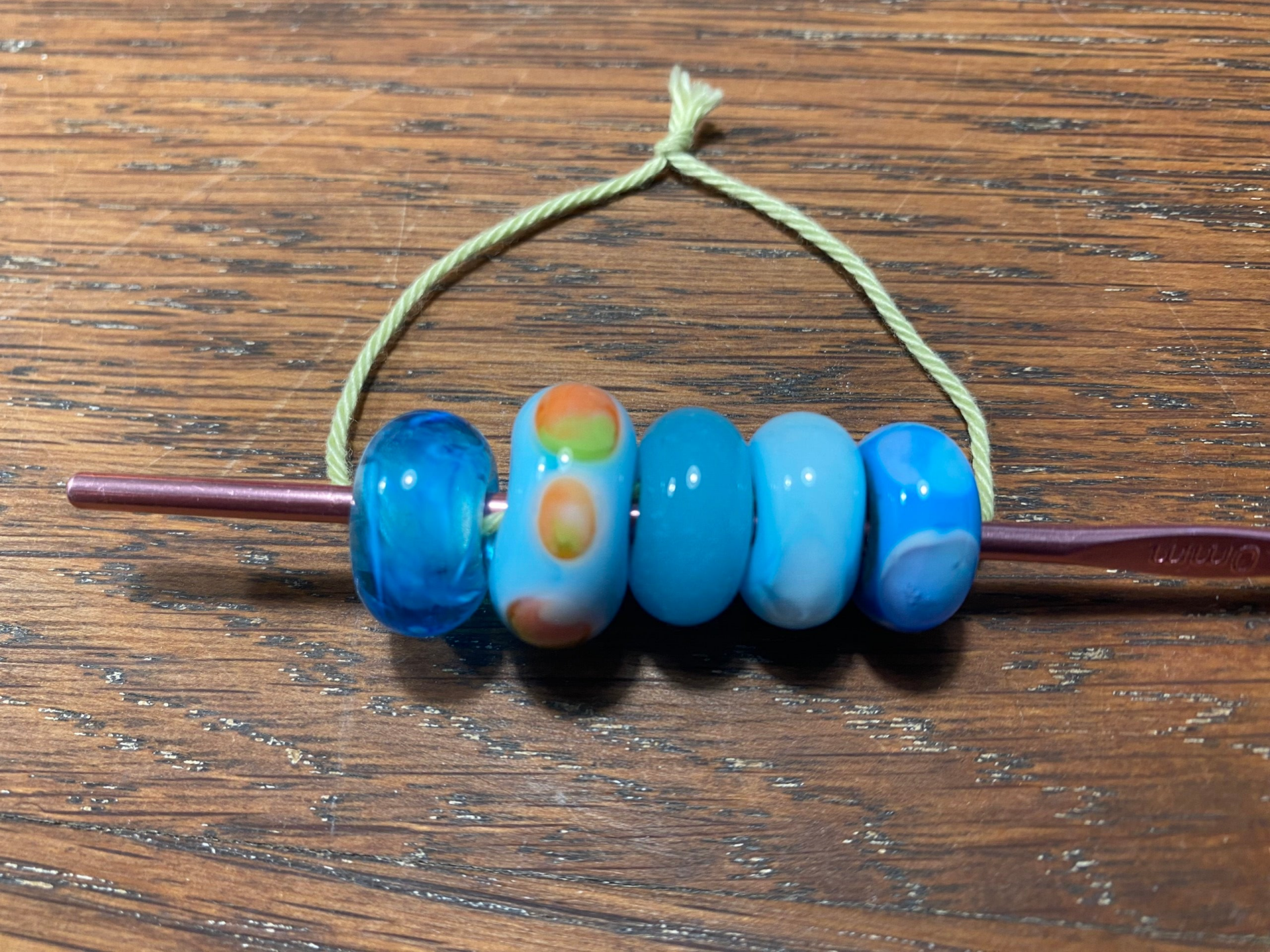 Glaskralen blauw 2 set