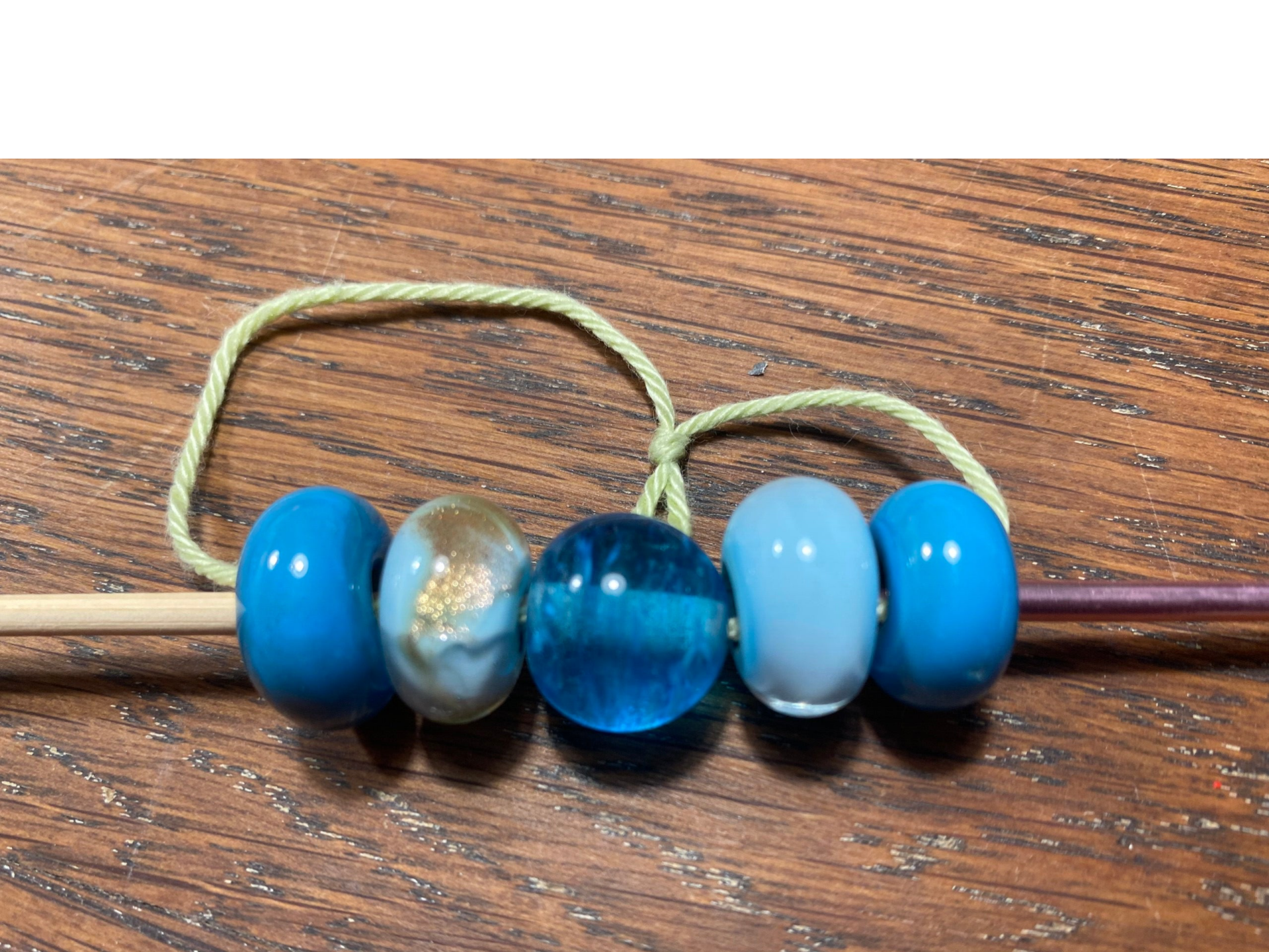 Glaskralen blauw 1 set