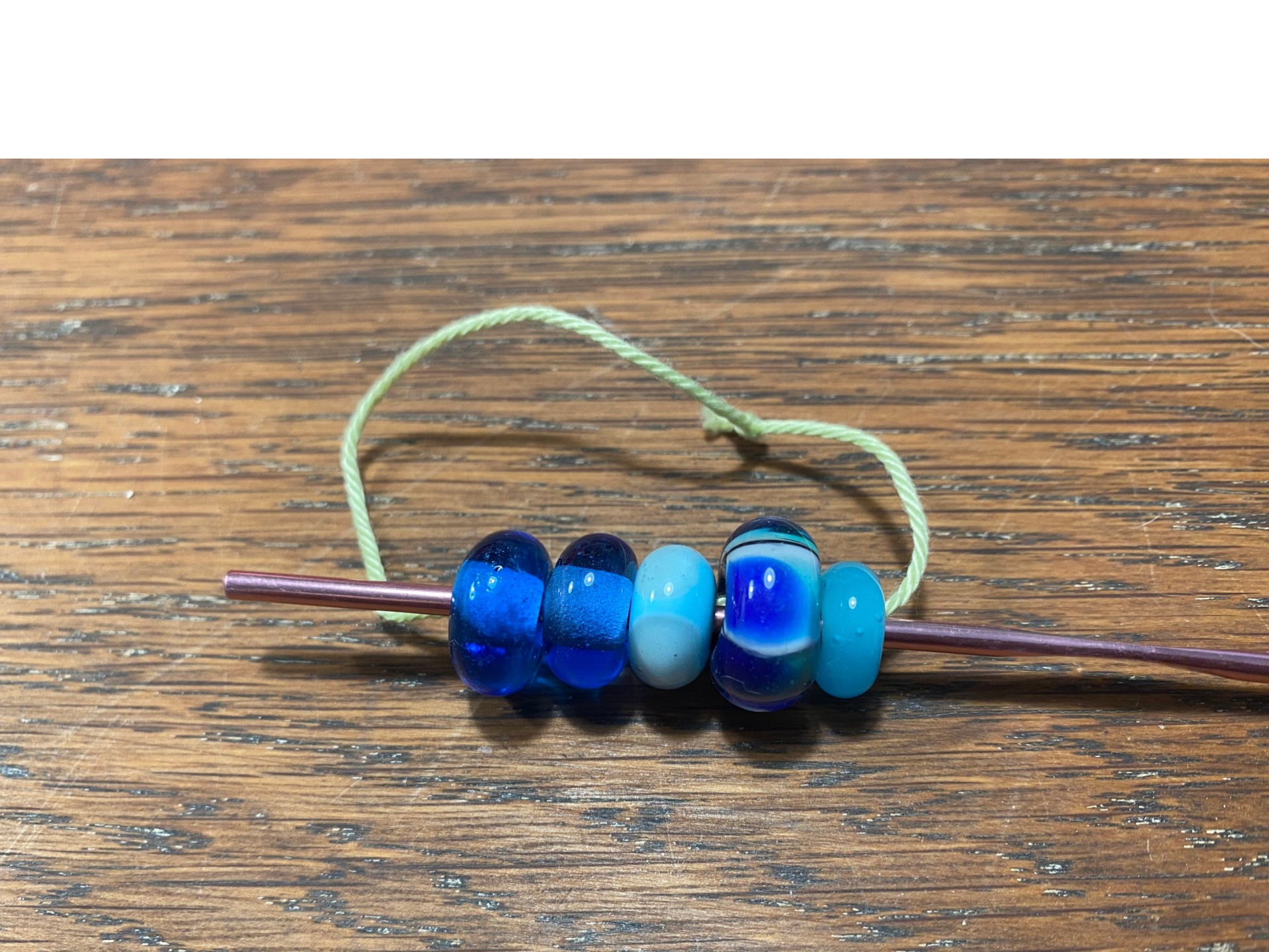 Glaskralen blauw III set