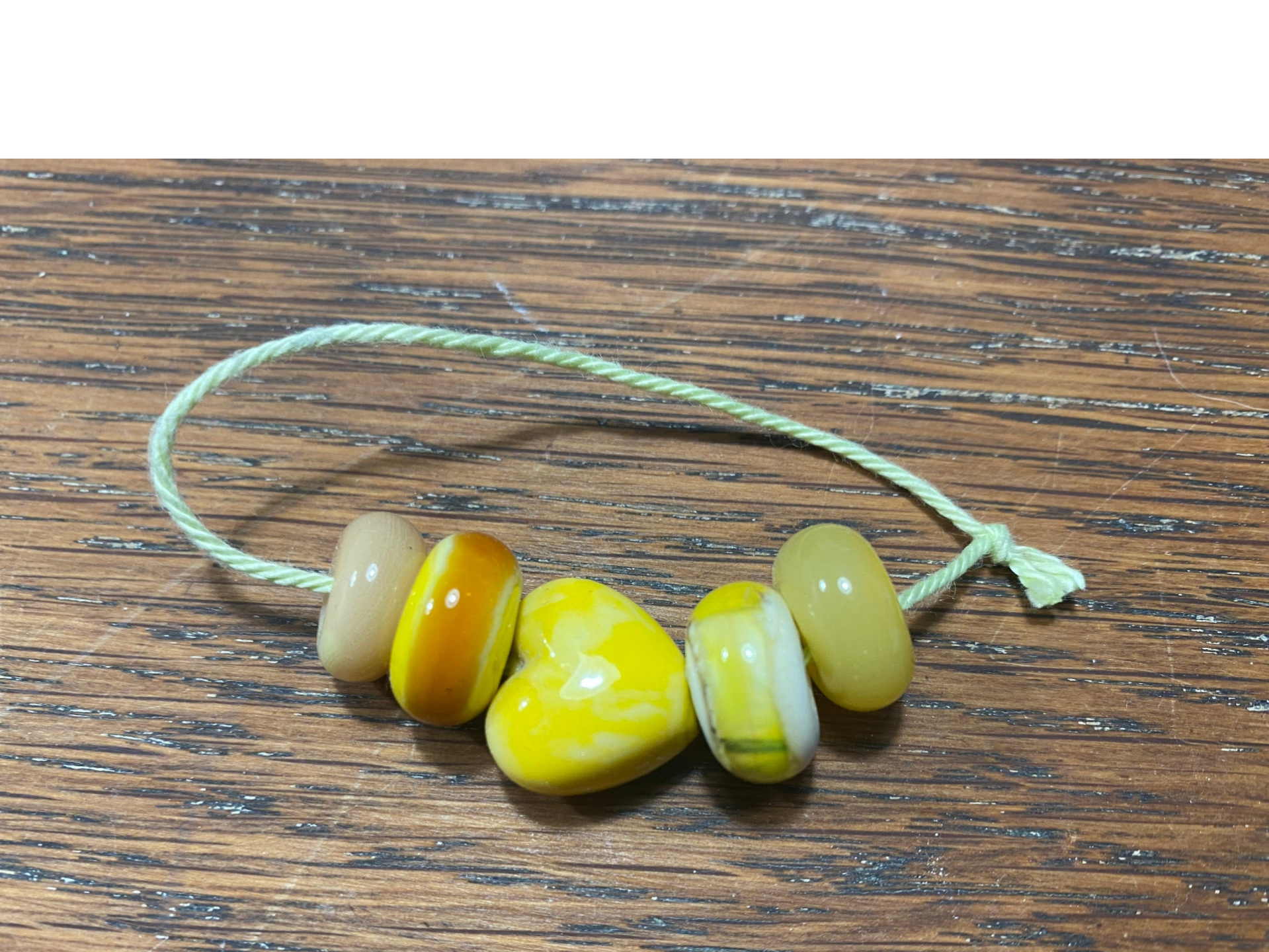 Glaskralen geel 2 set