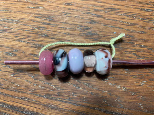 Glaskralen roze / bordeux