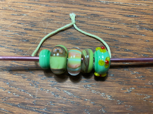 Glaskralen groen 2 set