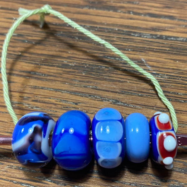 Glaskralen blauw set