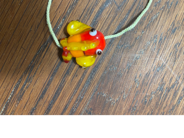 Glaskraal vis rood geel