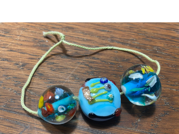 Glaskralen licht blauw multi xl set