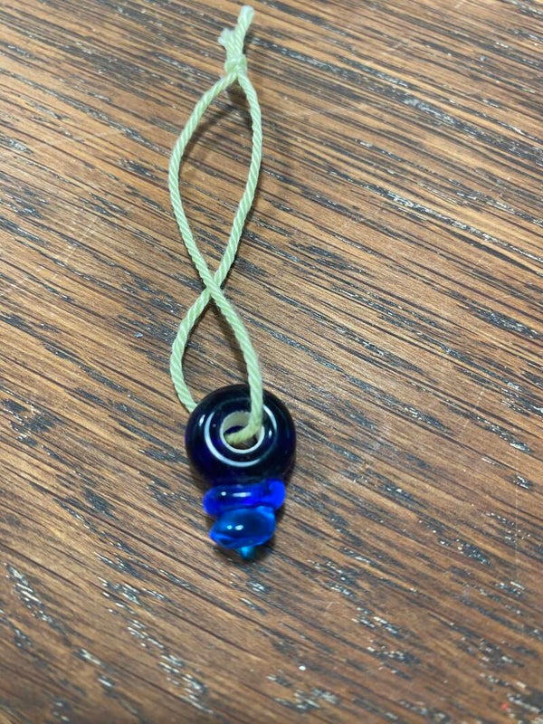 Glaskraal blauw steen