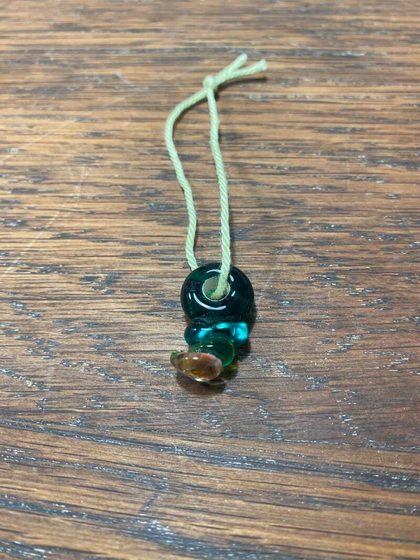 Glaskraal groen / geel steen