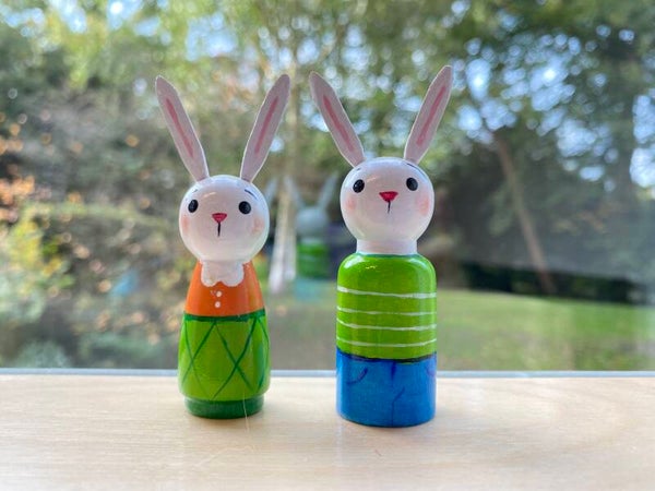 Set konijn broer en zus