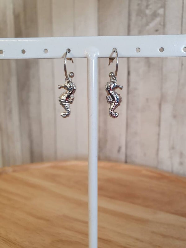 Stainless Oorbel zeepaard