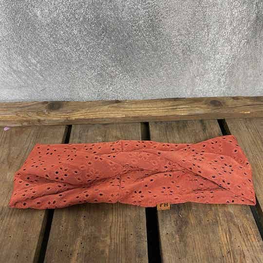 SS Twist bandeau "broderie Vintage rood"
