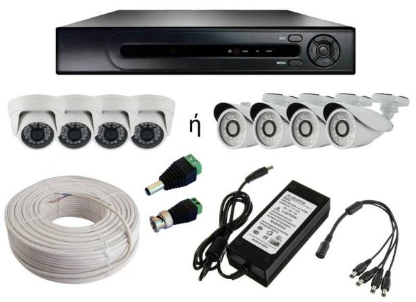 CamVision με 4 κάμερες παρακολούθησης 2MP και καταγραφικό